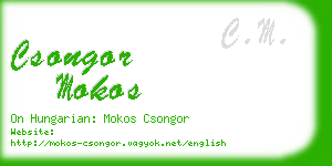 csongor mokos business card